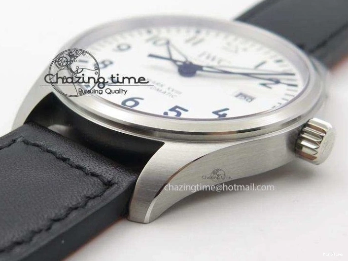 MIROTIME 0116 Fashionable Mark XVIII IW327002 V6F Best Edition White Dial On Black Leather Strap A 7312